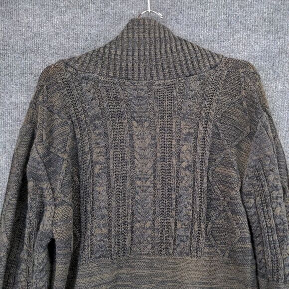 Method Cable Knit Sweater Mens Large Pullover Cowl Neck Multicolor Marled - Picture 6 of 11